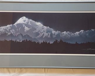 John Fehringer Lithograph of mountains signed and # print