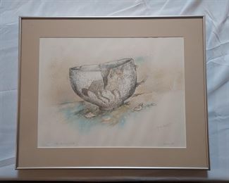 Garrett broken tea cup with a horse