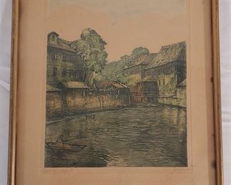 Vaclav Soucek colored etching