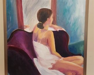 Helen C Butler oil on canvas female portrait