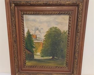 Dr. Vernon Reyman oil on board STARKEY SEMINARY