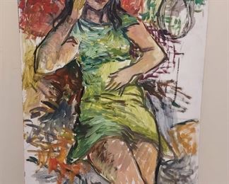 Attr, Garrett oil on board lounging female