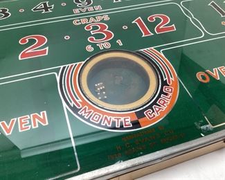 1940S H.C EVANS GAMBLING DICE CRAPS TABLE, MECHANICAL, 