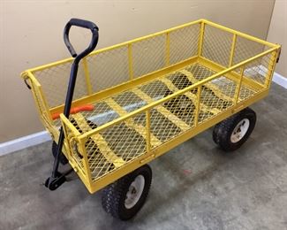 YELLOW GARDEN WAGON/CART, VGC