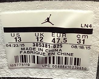 2015 NIKE AIR JORDAN 8 RETRO AQUA, SIZE 