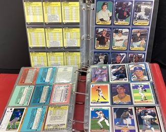 (3) BINDERS OF ASSORTED BASEBALL CARDS, ANDRE DAWSON, CRAIG NETTLES, DENNIS ECKERSLY, RON CEY, 