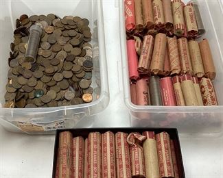 ASSORTED WHEAT & ROOSEVELT PENNIES