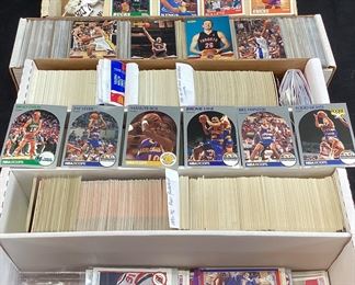 ASSORTED BASKETBALL CARDS, CHRIS MULLINS, MARK JACKSON, TOM CHAMBERS, RALPH SAMPSON, WALTER BERRY, DETLEF SCHREMPF, ETC.

