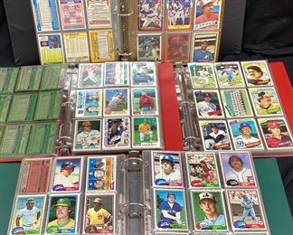 (4) BINDERS OF ASSORTED BASEBALL CARDS, GARY CARTER, WILLIE STARGELL, DAVE PARKER

STEVE CARLTON, REGGIE JACKSON,