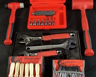 SNAP-ON IMPACT DRIVER SET, TT600 SET, SNAP ON ADJUSTABLE WRENCHES & SNAP ON BODY WORK MALLETS, 
