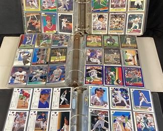 (3) BINDERS OF BASEBALL CARDS, DARRYL STRAWBERRY, RAUL MONDESI, GREG MADDUX, BO JACKSON, KENNY LOFTON, WILL CLARK, KEN GRIFFEY JR, ANDRE DAWSON, GARY SHEFFIELD,