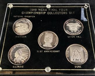 1989 .999 SILVER NCAA FINAL 4 COINS