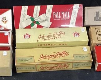 ASSORTED VTG. EMPTY CIGARETTE BOXES,