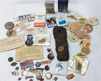 TOBACCO TAGS, MILK CAPS, WOODEN NICKLES