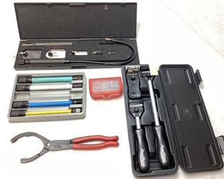 BLUE-POINT OIL FILTER PLIERS, SCRAPER SET, OIL WRENCH, TORQUE EXTENSION SET, MAGNETIC PICK UP,