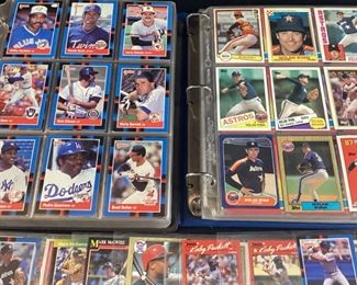  (3) BINDER BASEBALL CARDS, NOLAN RYAN, KIRK GIBSON, RICKY HENDERSON, MARK MCGWIRE, 