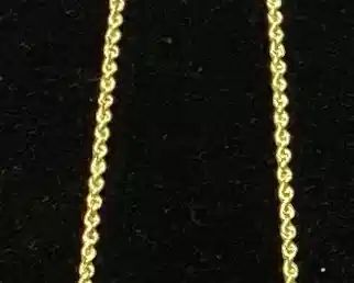 14KT YELLOW GOLD ROPE CHAIN, 16’’ L, 5g