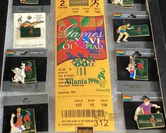 OLYMPIC ATLANTA 1996 PINS & TIX
