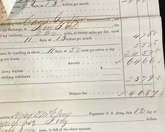 PRESIDENT MARTIN VAN BUREN LAND GRANT  & CIVIL WAR DOCS