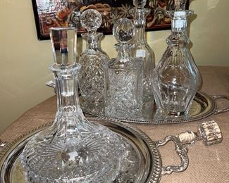 Crystal Decanters  Waterford and other makers 