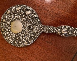 Antique Sterling  Mirror