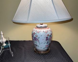 1 of a pair small jar lamps 