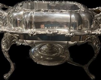 Ornate Silver Plate Chafing Dish