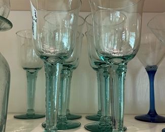 Set of 7 wine glasses