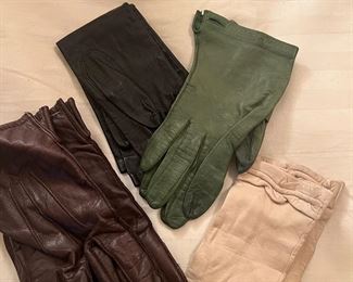 Vintage leather gloves