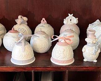 Lladro ornaments and bells