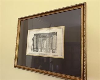 Pair of antique architectural engravings