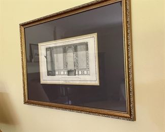 Pair of antique architectural engravings