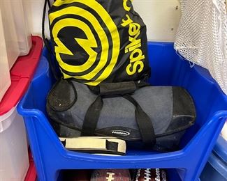 Flag football, bocce ball, footballs, spike ball