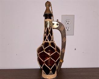 MCM Amber Glass Wine Decanter/ Carafe