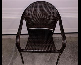 Dark Brown Wicker Chair