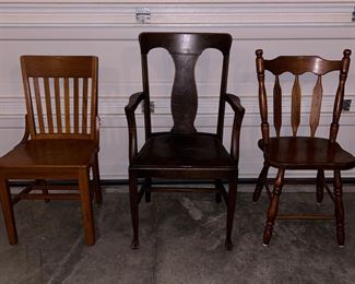 3 Wooden Chairs