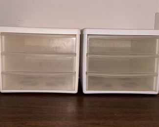 2 Small 3 Drawer Storage