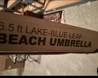 6.5ft Lake Blue Leaf Beach Umbrella