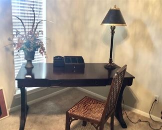 Dark wood writing desk