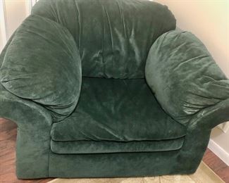 Matching easy chair and ottoman
