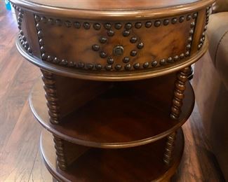 Round nailhead trim table