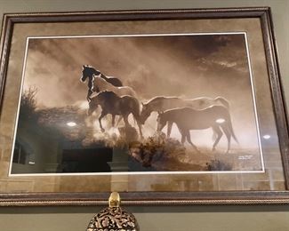 Signed and numbered horse picture