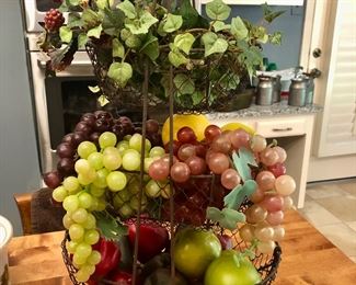 Fruit and greenery tiered basket