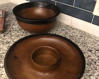 Wood serving pieces