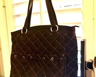 Brown quilted bag