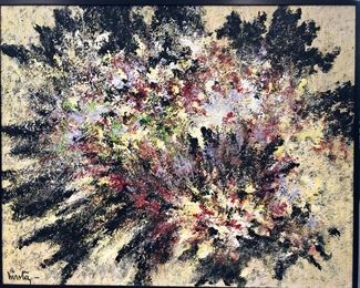 Ukrainian oil on canvas by Aristide Virsta: The Sweet Music of Flowery Words