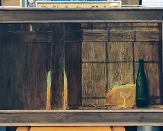 Large fine, Jim Hubbard Cleveland OH., still life acrylic on board “The Bread & the Wine”