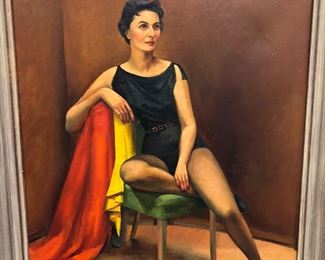 Oil on canvas signed Mardi ‘55