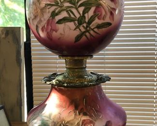 One of a number of the Victorian oil lamps