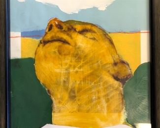 Douglas Max Utter mixed media on paper, small size